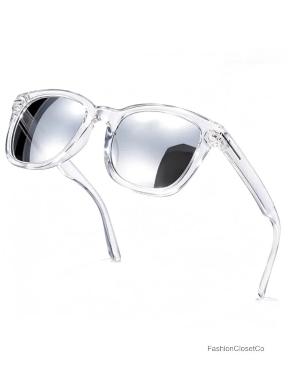 Women's Oversized Square Sunglasses Polarized UV400 Metal Temples
